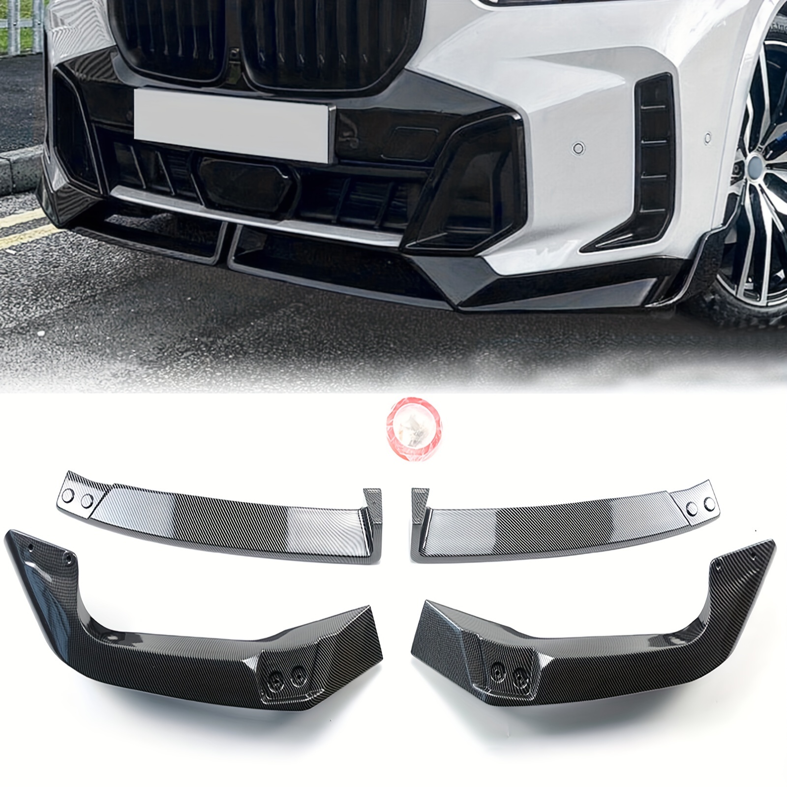 Universal Front Bumper Lip Spoiler – For Ford Fusion 2016-2020 – Add-on Splitter – Black
