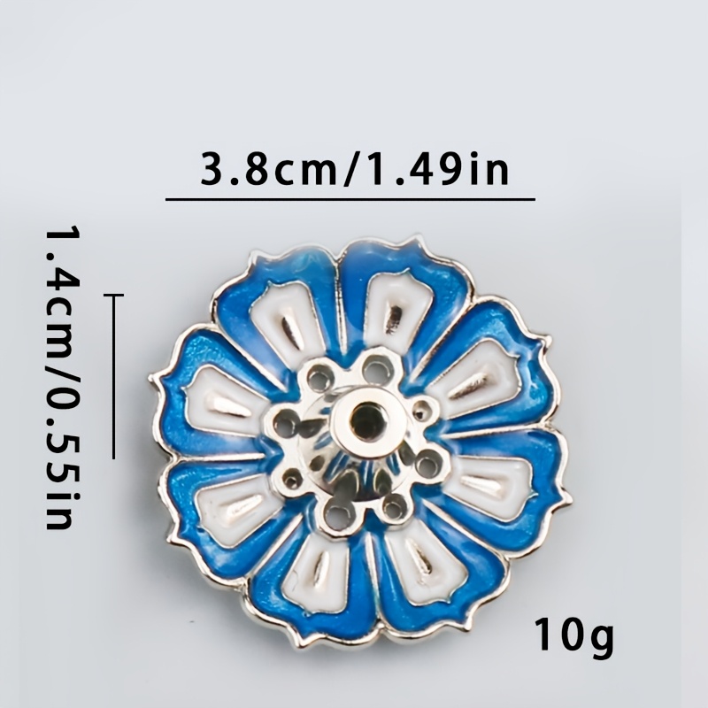 TEMU 1pc Alloy Mini For Lotus Incense Holder For Yoga, Spa & Home Office - , Suitable For Christmas, Halloween, Easter & Thanksgiving - Blue