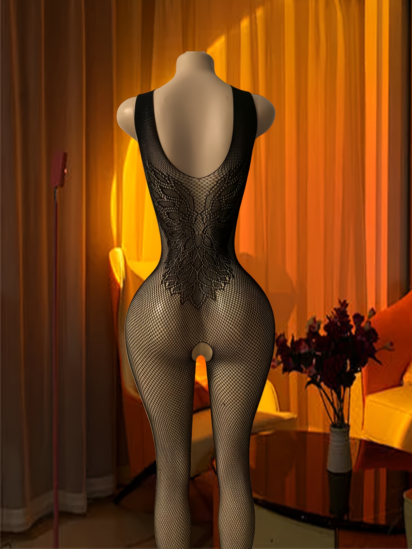 1pc sexy one-piece netsuit, hollow design, Valentine's Day date, suitable for couples flirting and dating