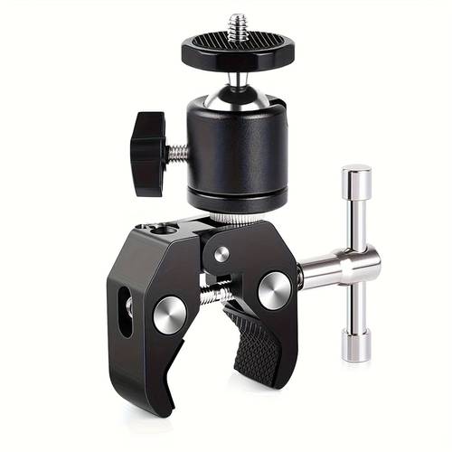 super strong 360 mini ball head quick release clamp tripod stand with 1 4 screw suitable for dslr cameras
