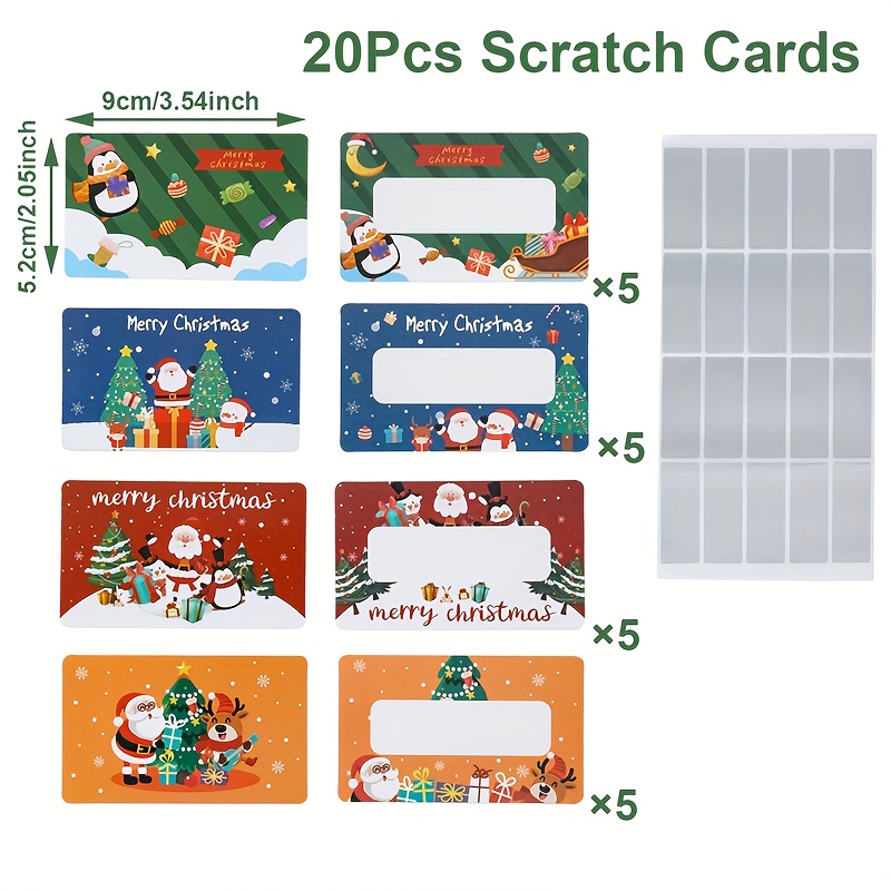 Image of 20/40pcs Of Christmas Featuring Designs Of Santa Claus, Christmas Trees, And Snowmen. Perfect For Party Decorations, Gifts, And Holiday Decor, Including New Year Supplies And Gift Wrap Tags