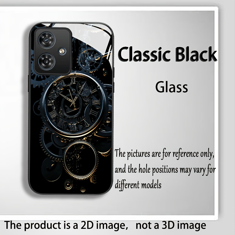 TEMU Phone Case - 2d Flat High-end Personalized Trendy Fashion Mechanical Print Pattern Phone Case, Suitable For Moto