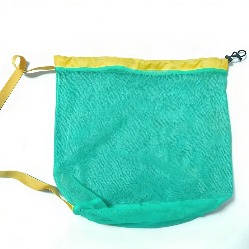 TEMU 1 Large Capacity Beach Bag-large Capacity Drawable Mesh Single Shoulder Beach Bag, Sand-proof Breathable Seaside Shell, , Towel Portable Slung