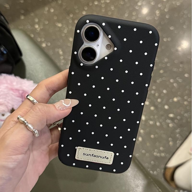 The Camera Is in The Shape of Love, Apple 16Plus Female 16 Cute Lychee Pattern, And The Leather Pattern Is Suitable for Apple 16 Single-Piece Mobile Phone Case, Which Feels Comfortable.