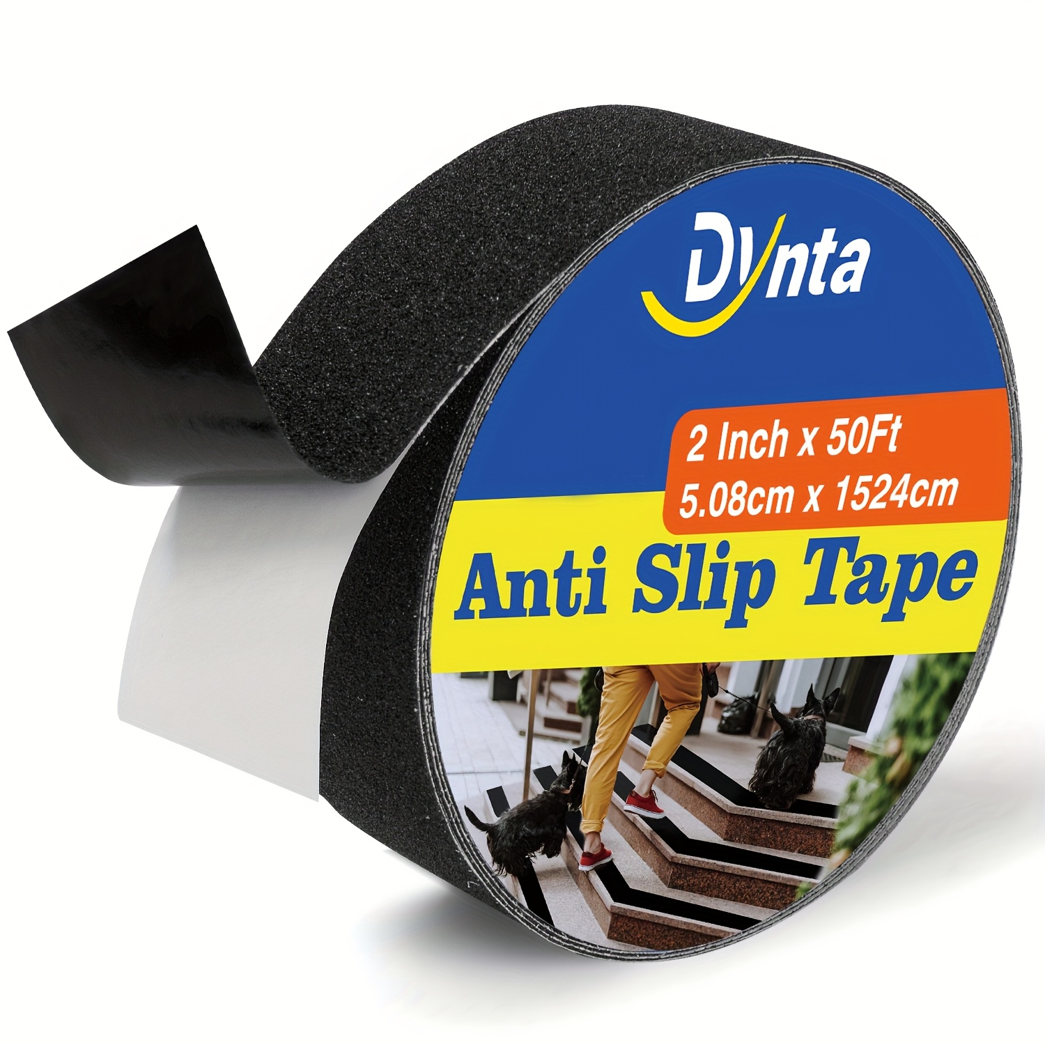 

1 Roll Dynta Anti-slip Grip Tape, 2" X 50ft - Waterproof, High Traction Safety Tape For Stairs & Skateboards - , Easy To Apply On Multiple , Indoor/outdoor Use