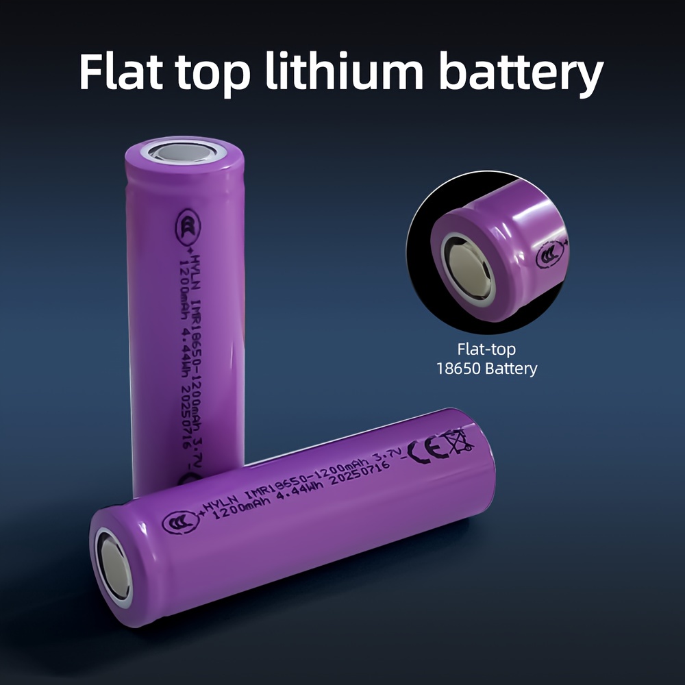8pcs 18650 flat top lithium batteries a capacity 1200mah 3 - Temu United  Kingdom