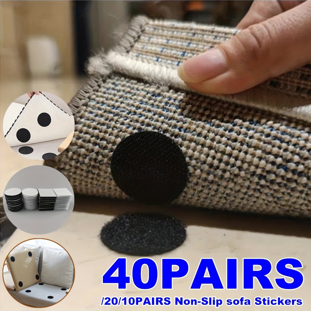 Rug Carpet Non Slip Grippers, Reusable and Washable Double Sided Carpet  Tape Pads, Strong Adhesive Grippers for Area Rugs, Keep Corners Flat, No