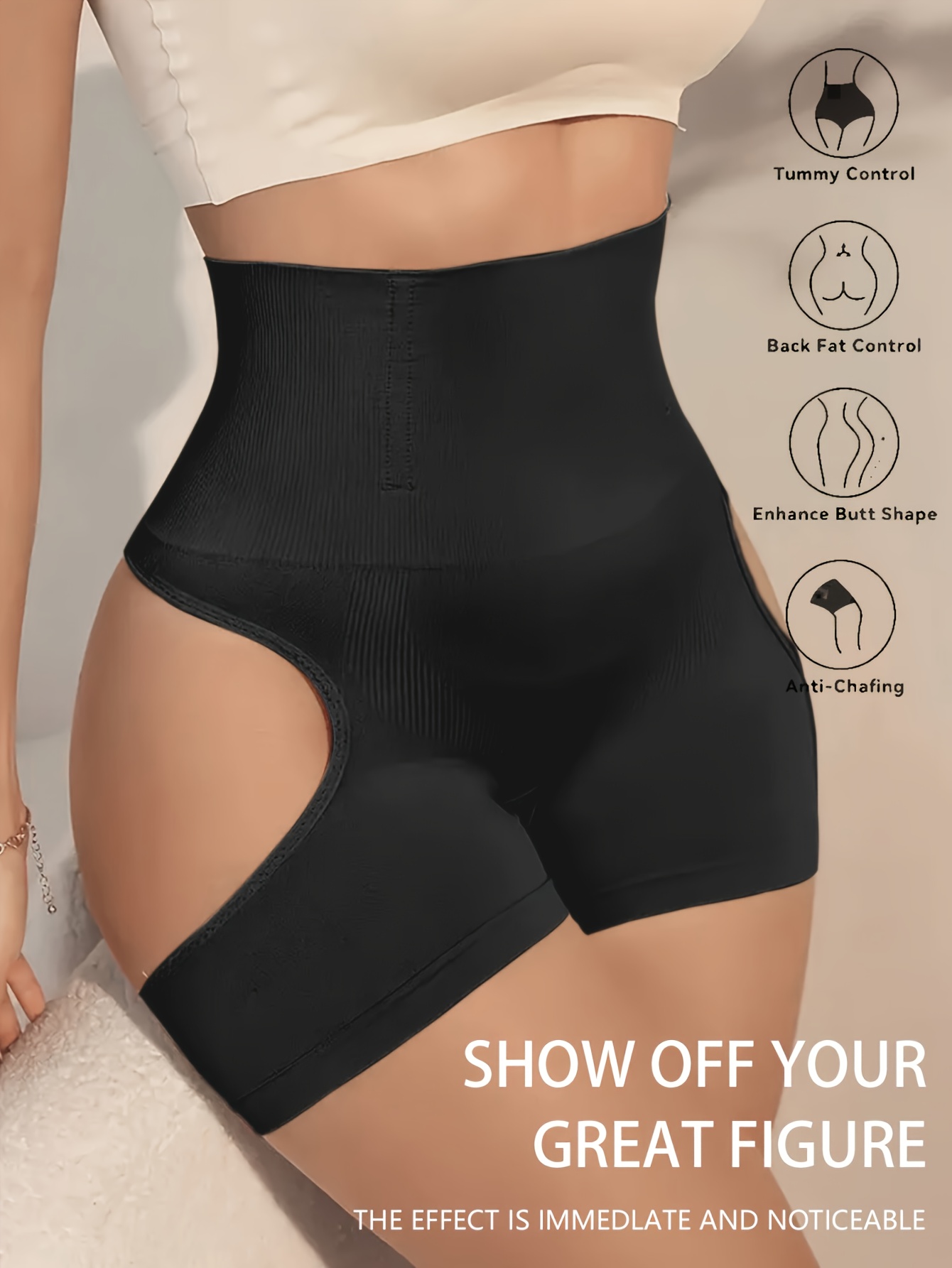 Ladies' High-Waisted Butt-Lifting And Tummy Control Pants, Revealing Cheeky Underwear for a Curvy Look, Shaping And Waist-Slimming Shorts, Sexy Leg-Shaping Leggings.