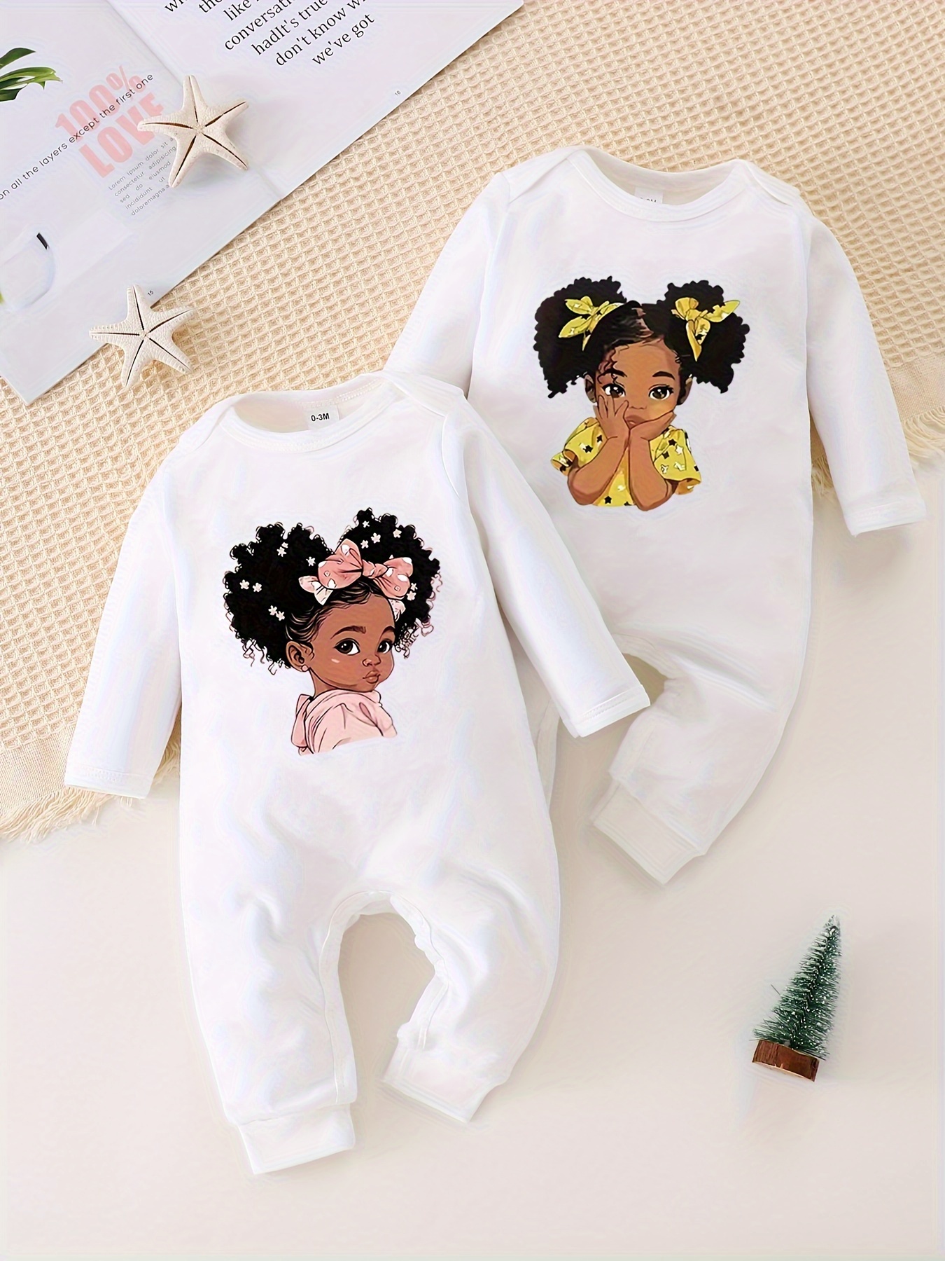 Camiseta de bebé para niña larga y leggings, ropa los días y  Navidad, cambio de pañal de bebé para