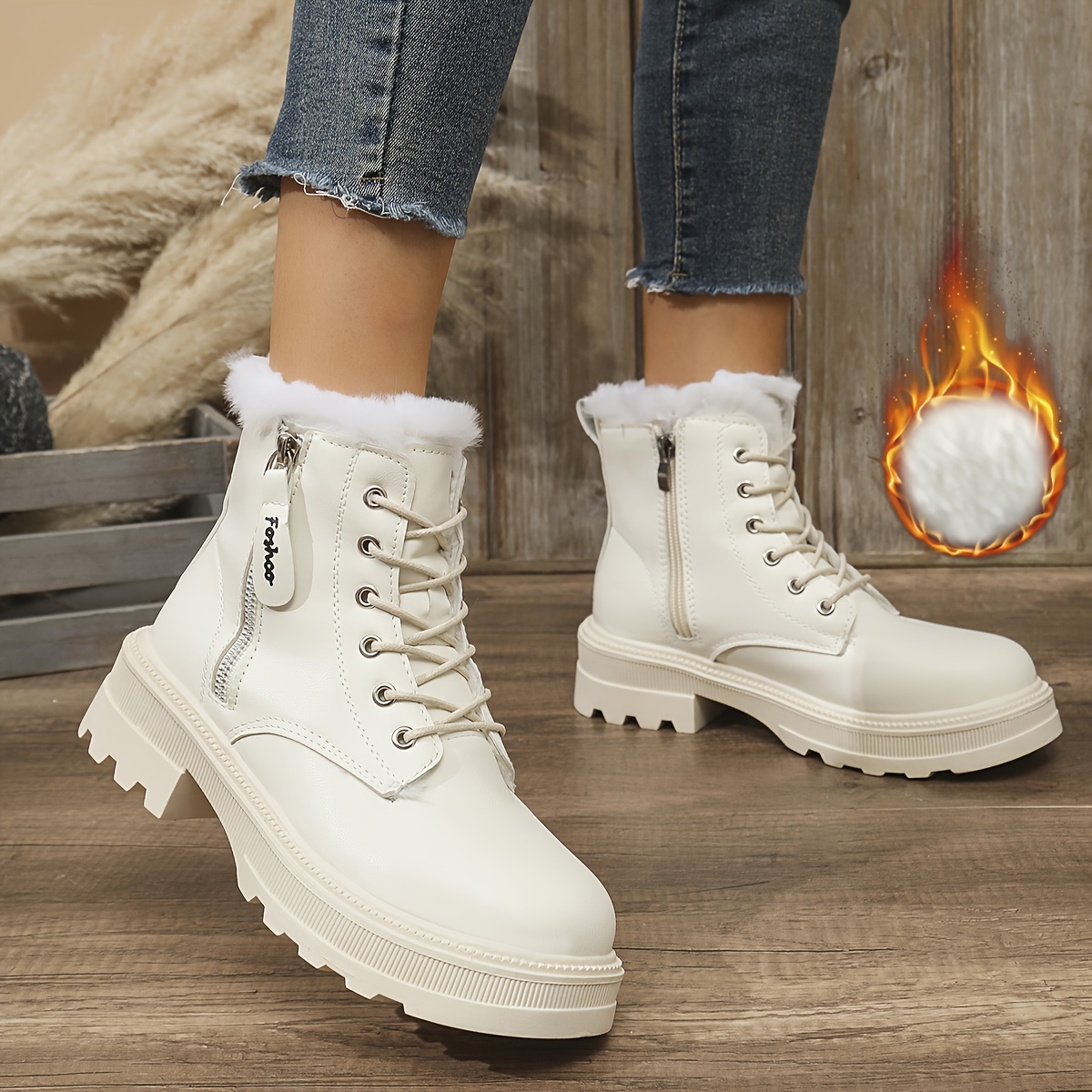Snow Boots Boots Stoff Damen Damen Winterboots Gefüttert SportRun