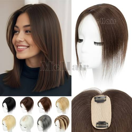 haar toppers van echt haar voor vrouwen met dunner wordend haar, echte haar toppers, zonder pony, haar toppers voor vrouwen haarstukken voor vrouwen supplement volume wit haar, zwart/ /blond/wit&grijs