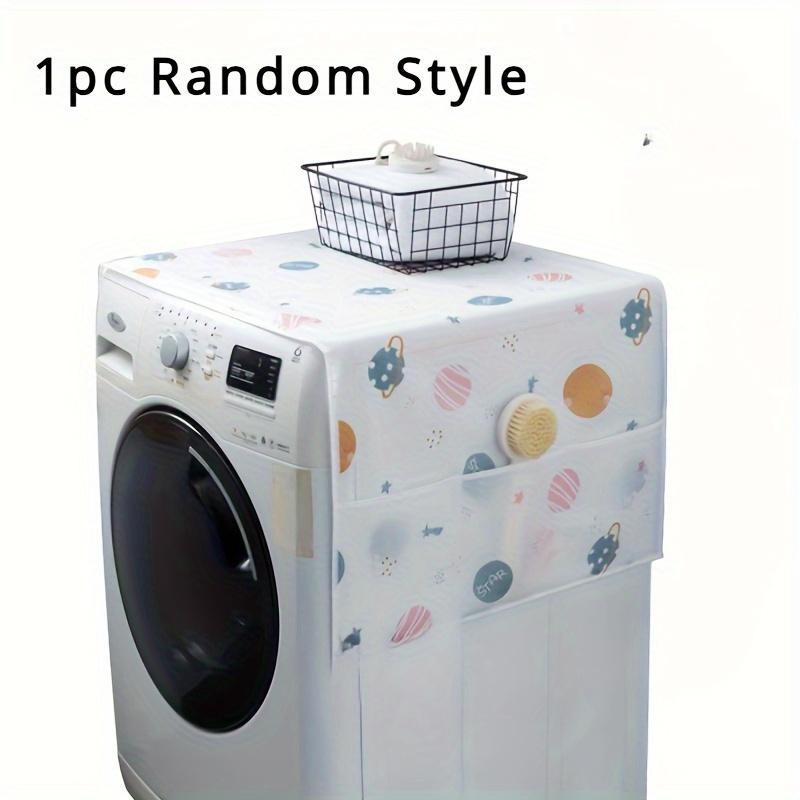 1pc Random Color Multi-functional Dust Cover With Storage Bag - Refrigerator, Washing Machine, And Table, - Household Items