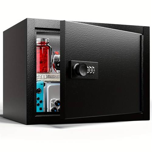 small safe box 0 23 cu ft 3 5lb safe with combination lock compact and sturdy suitable for offices bedrooms and bedside tables ideal for storing money documents passport the best storage and organization gift