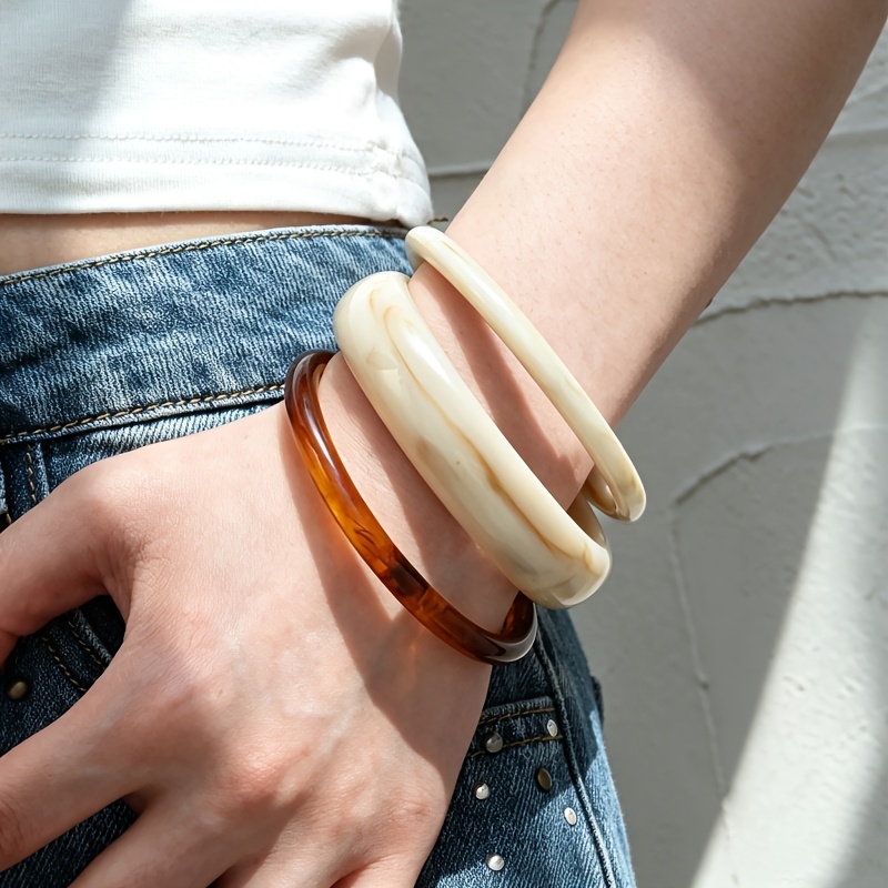 3pcs Stylish Stackable Bracelet Set for Daily Wear