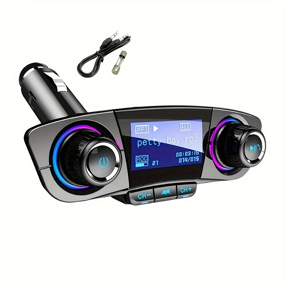 Image of 1pc Car Mp3 Player Card Aux Wireless Receiver Multifunctional Car U Disk Music Call Mobile Phone Charger Car Wireless Fm Transmitter Car Additions Mobile Phone Additions Gifts
