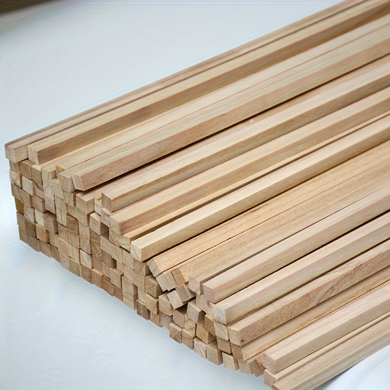 

Gdgdsy Unfinished Square Wood Dowel Rods - 20pcs Hardwood Balsa Wood Craft Sticks For Diy Projects & Model Building