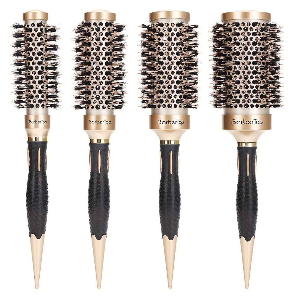 TEMU 4 Pezzi Spazzola per Capelli in Resistente al Calore - Massaggiatore per Volume e Cuoio Capelluto, Kit Districante per Capelli Normali (Senza