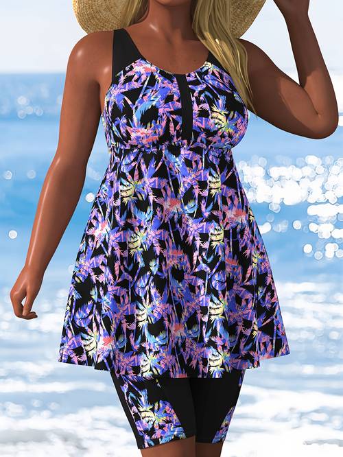new 2026 spring fresh style 1pc swimsuit with adjustable straps push underbust cut out crisscross front integrated flat panel casual and fashionable beach swimwear