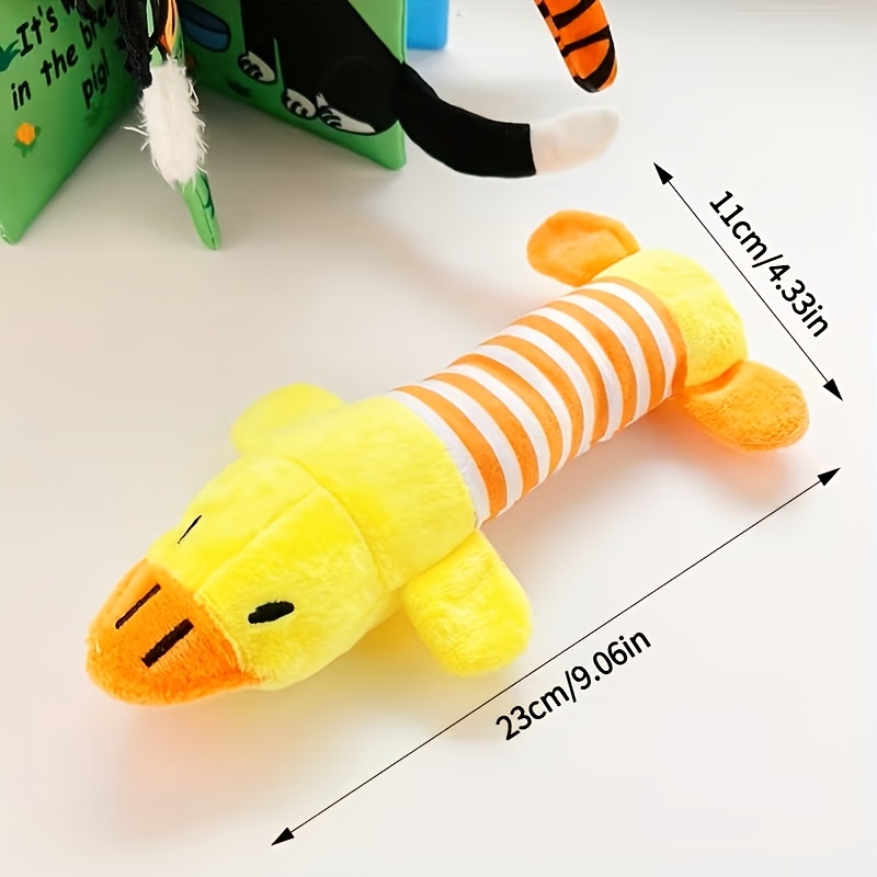 1pc animal pattern chew toy squeaky   elephant duck plush for puppy teething durable interactive dog toy with teething texture Product details 1