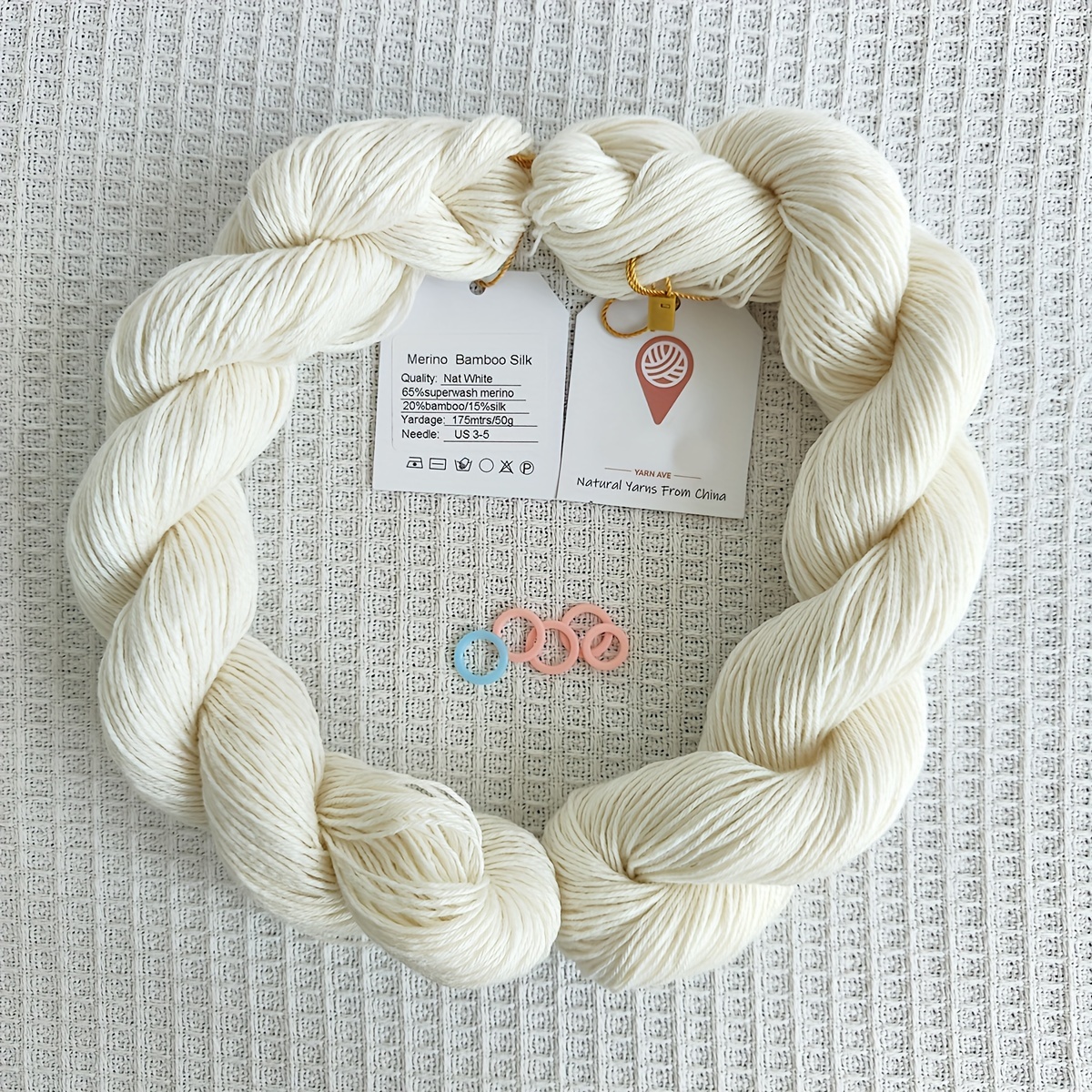 

1pc 175m/574ft 50g Superwash Merino, Wool And Bamboo Fibers Blended Soft Yarn Hand Knitting Crocheting Undyed Yarns For Fashion Garments