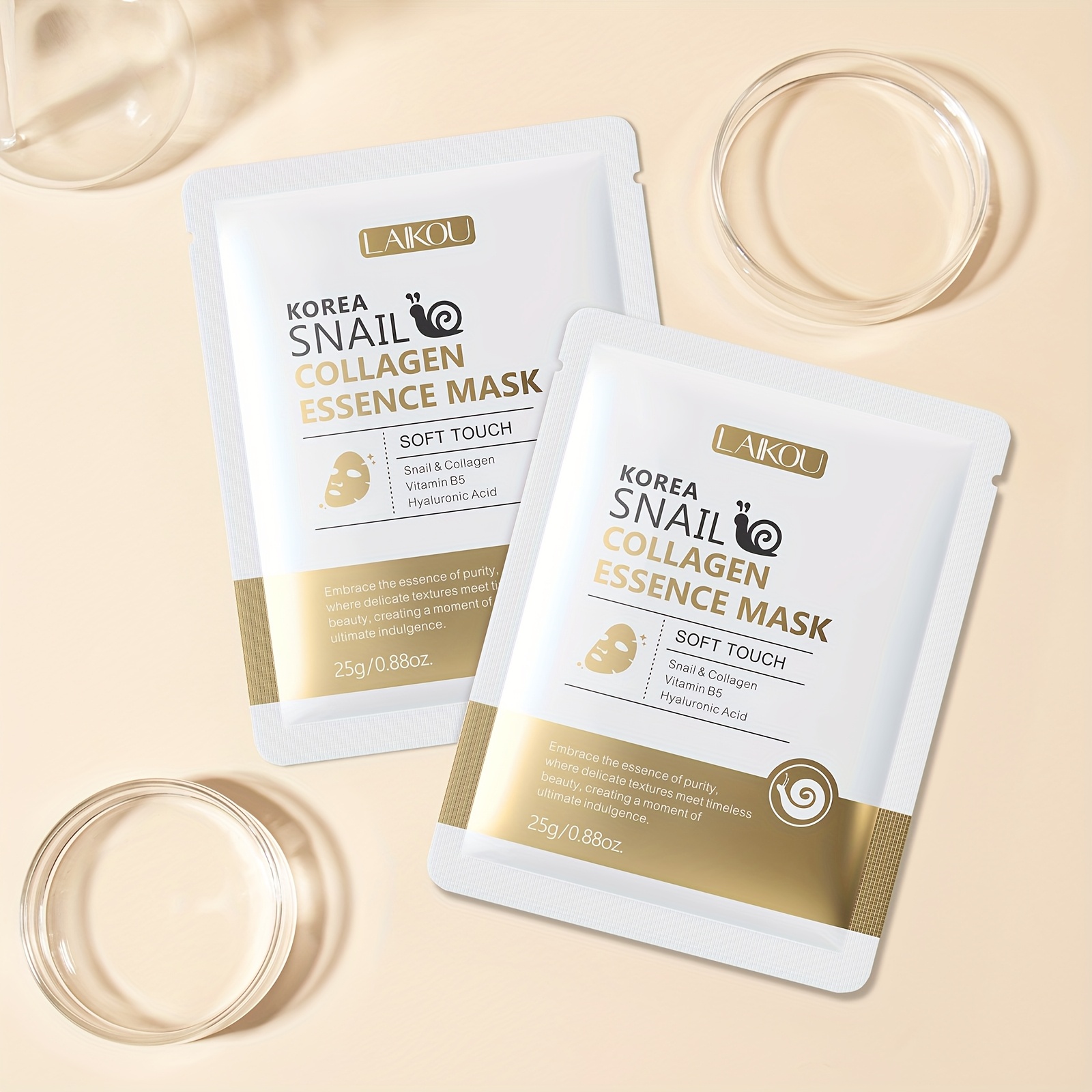 LAIKOU Korejski set za njegu kože sa puževim sluzom, tonik, serum zračnosti, krema oko očiju, crema lica, gelišteće sredstvo, 20 komada maska za licе, dubinska hidratacija, poklon za Valentinovo ili rođendan
