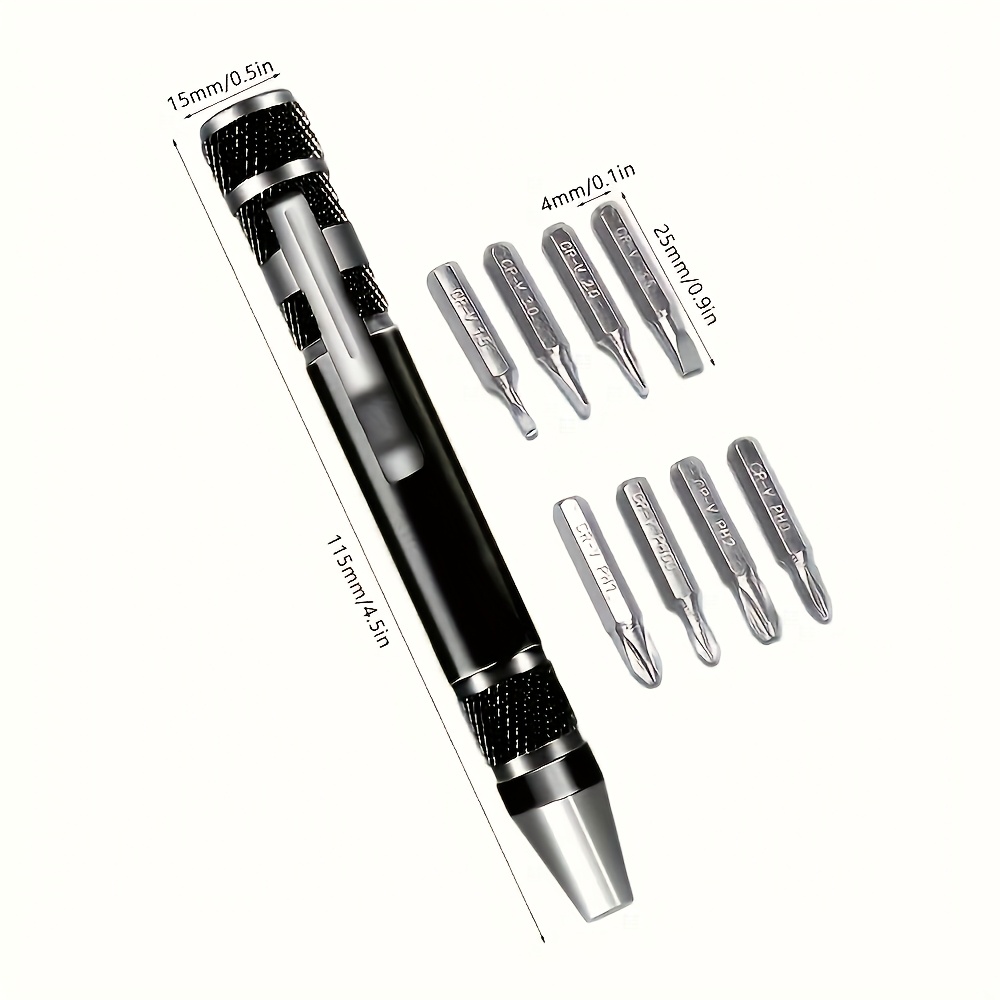 TEMU Multi-functional Screwdriver Set, Aluminum Screwdriver Assembly, Convenient Maintenance Tool, Portable Multi-functional Repair Tool
