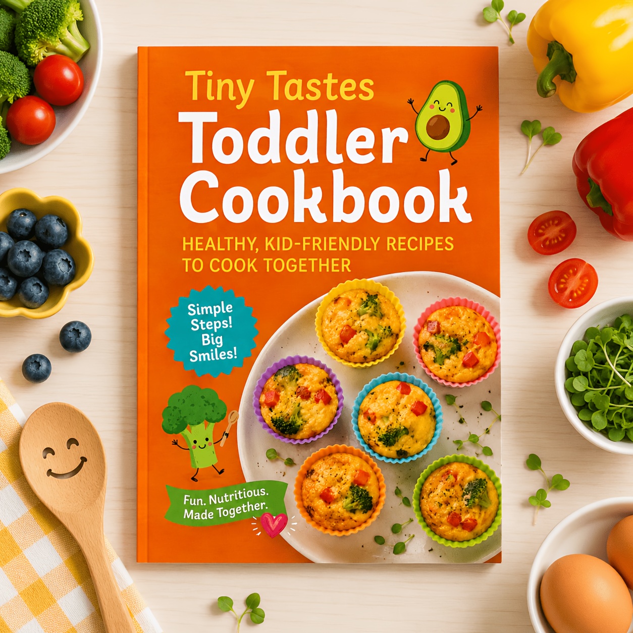 TEMU Tiny Tastes Toddler Cookbook – 40 Healthy Kid-friendly Recipes, Easy Meals, Safe Kitchen Skills & Fun Family Cooking For Ages 2–4, Paperback