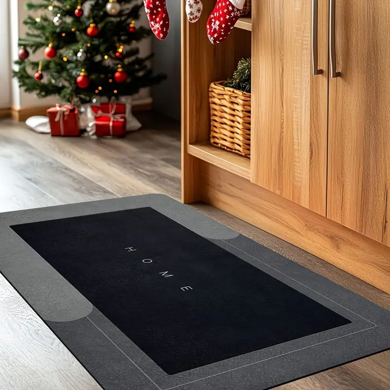 1pc super absorbent diatomaceous earth bathroom mats - quick-drying, non-slip floor mats, mats, ideal for bathroom, carpets, and bathroom door mats, water absorption Product details 5