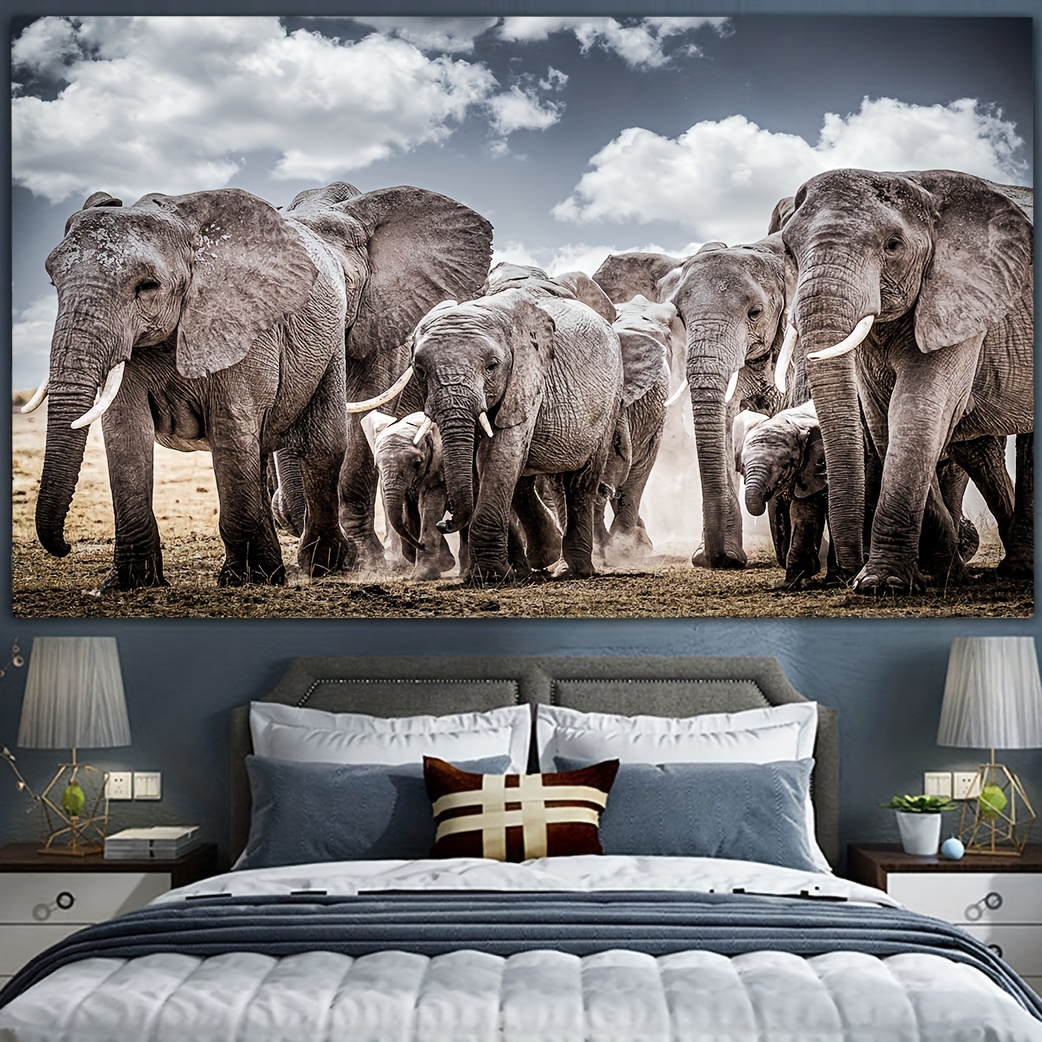 1pc Scandinavia Elephant Tapestry Wall Hanging Animal Temu