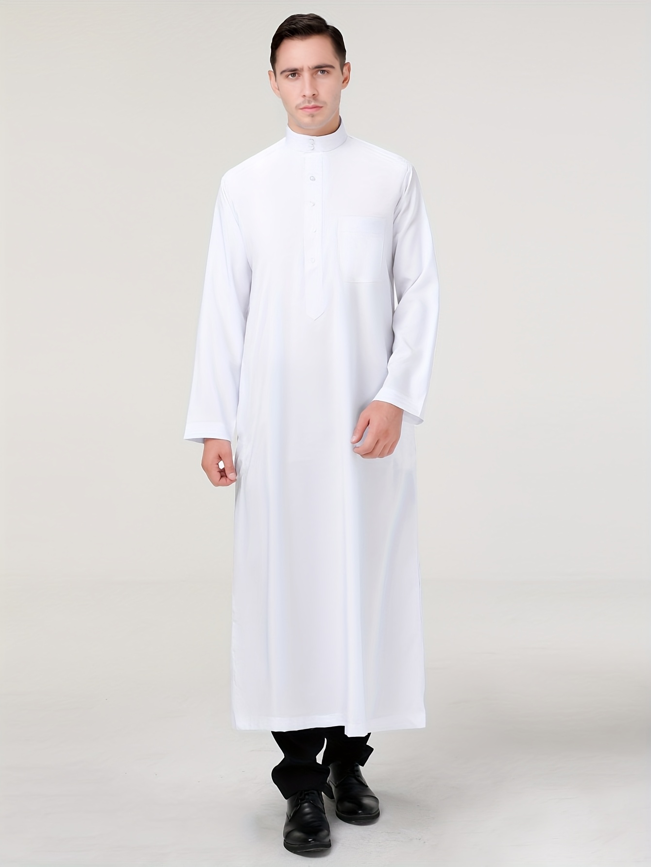 *'S Muslim Clothing Long Sleeved Thobes Middle Eastern Saudi Arabian Robe  Islamic Abaya Dress Dubai Robe Ethnic Clothing
