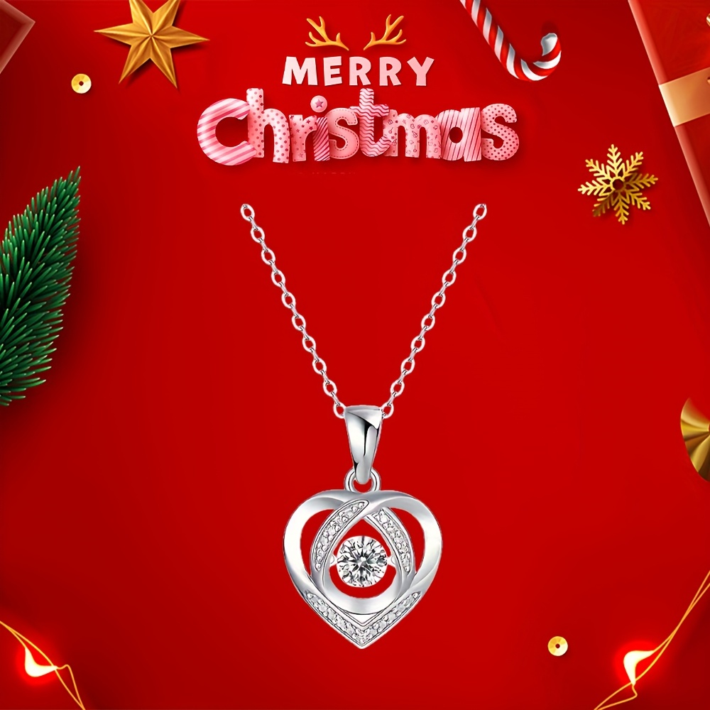 TEMU Collier S925 en argent sterling avec moissanite simulée, collier pendentif pour femmes, cadeau de mariage, anniversaire, Noël et Thanksgiving