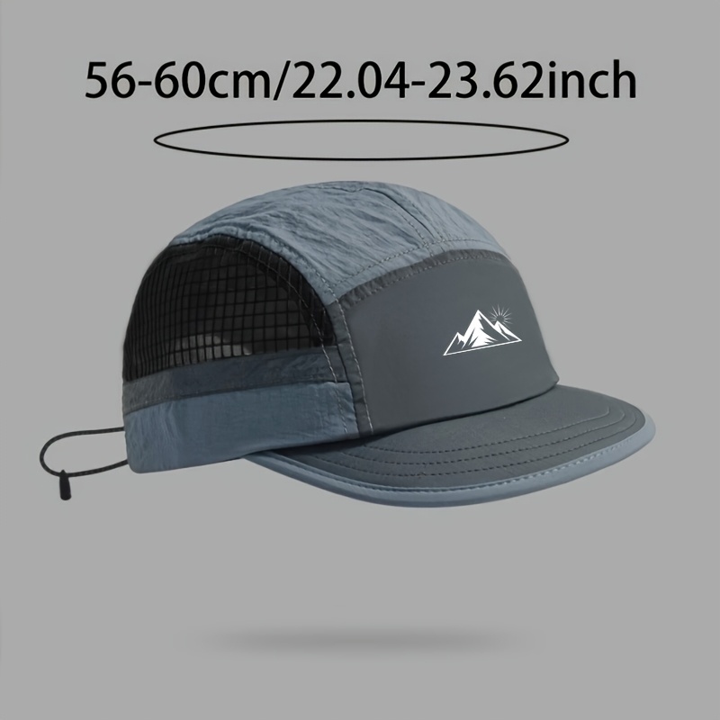 Men's Lightweight Quick-Dry Mesh Baseball Cap with Adjustable Drawstring