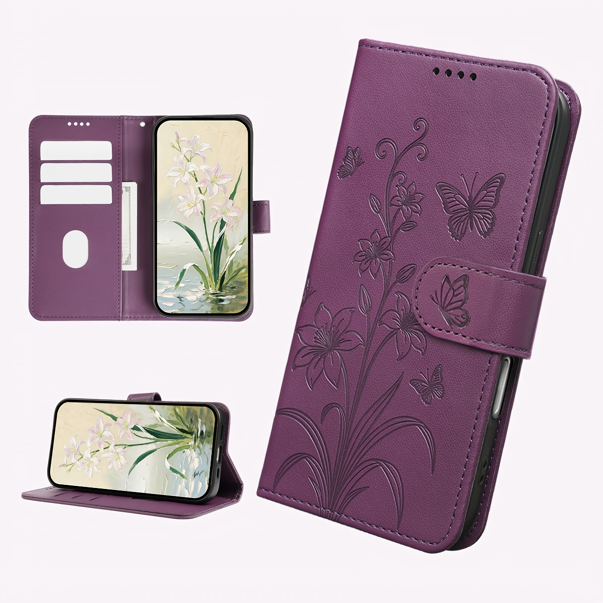 TEMU Étui de téléphone - Convient pour Redmi A5 4G (Version EU) Étui portefeuille à , 3 emplacements pour cartes intégrés, béquille pliable,