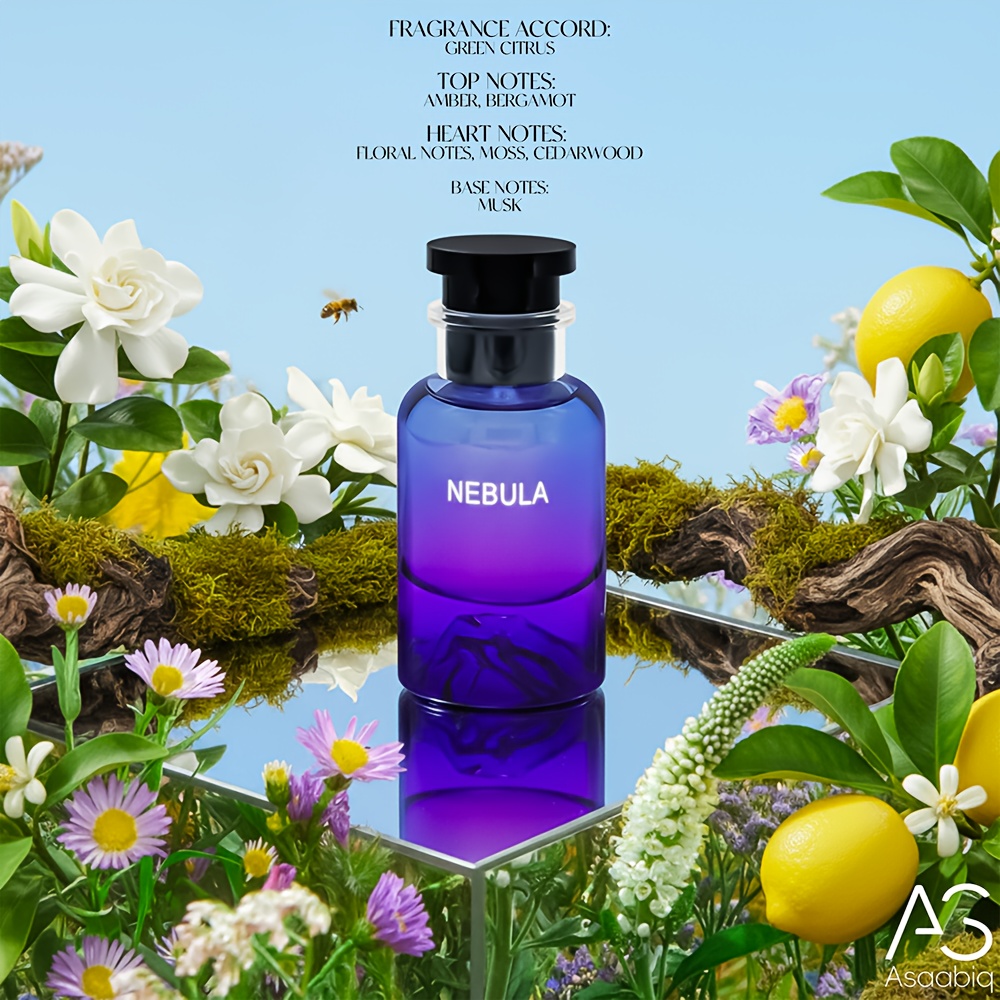 Nebula Eau De Parfum - Green Citrus Fragrance With , Moss & - 50ml/ 1.7 Spray By As Asaabiq