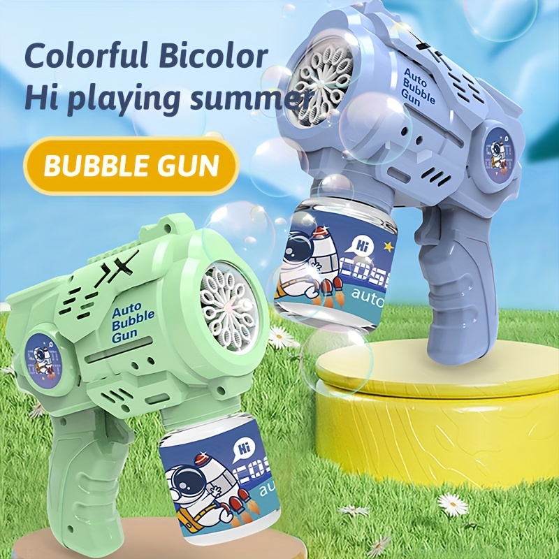 

Space Astronaut-themed Automatic Bubble Blaster Gun With Multi-hole Design For Outdoor Fun - Plastic Bubble Maker Toy For Kids Ages 6-8 Years (bubble Solution Not Included)