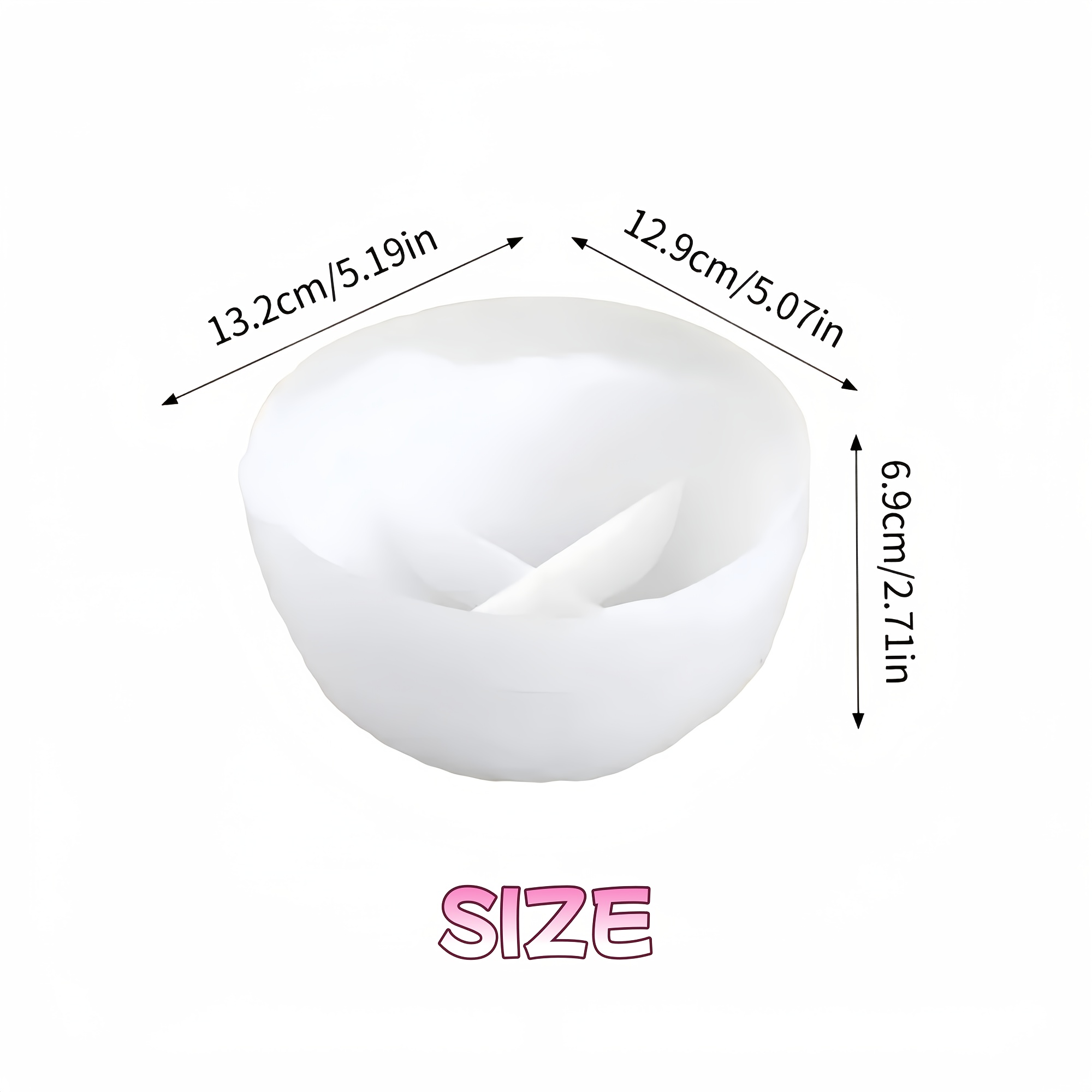 TEMU 1 Large Bowl Silicone Mold, Clay Mold, Plaster Bowl Silicone Mold, Round Rolling Tray Mold, Plate Flower Pot For Jewelry Trays, Storage Boxes,