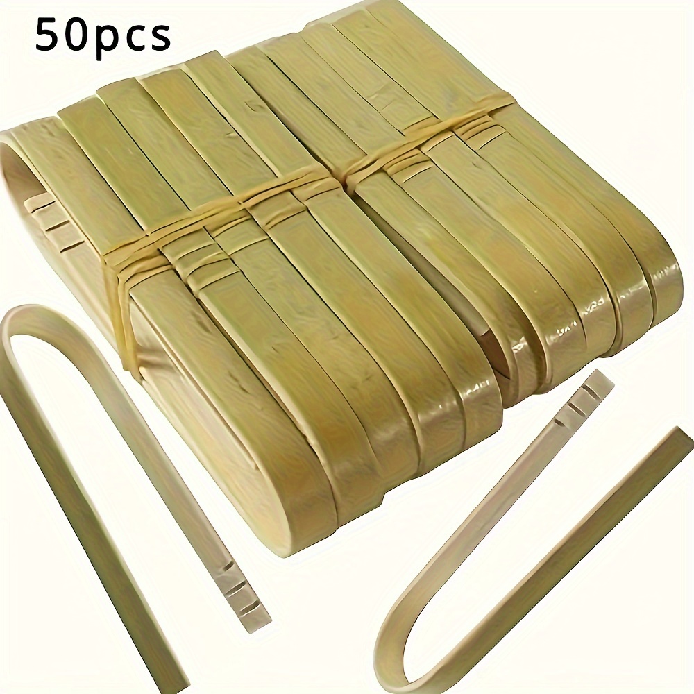

50pcs Bamboo Mini Tongs Set, Natural Wooden Cooking Toast Tongs, Disposable Serving Utensils For Kitchen, Baking, Bbq, Coffee Shops, Tea Bars, Food Clamp Tools
