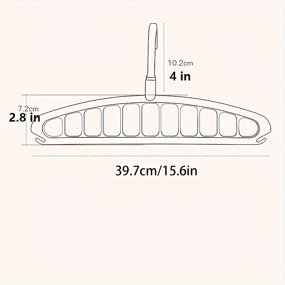 2pcs Black Plastic Hangers with Multi-Hook Design - Space-saving Wardrobe Organizer for Home and Travel, Durable and Lightweight, Ideal for Neat Closet Storage and Clothing Hangers