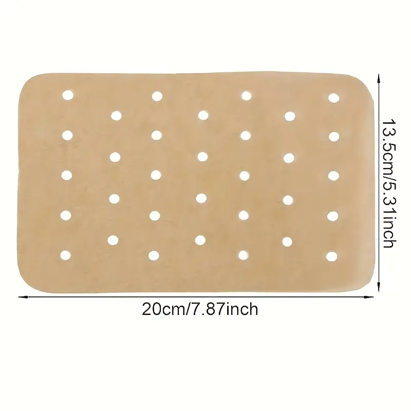 100pcs non stick rectangular parchment paper liners 5 5x8in disposable air fryer liners baking paper oil proof with perforated steamer liners for oven air fryer steamer kitchen utensils kitchen accessories home kitchen supplies Product details 5