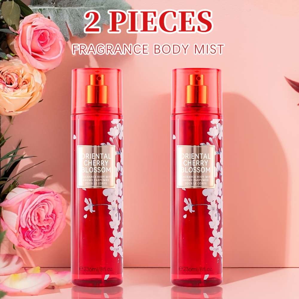 TEMU 2pcs Women's Body & Hair Fragrance Mist - 8fl.oz, Long-lasting Perfume With Fruity & Floral Scents, Ideal For Dates, Daily Wear & Gifts