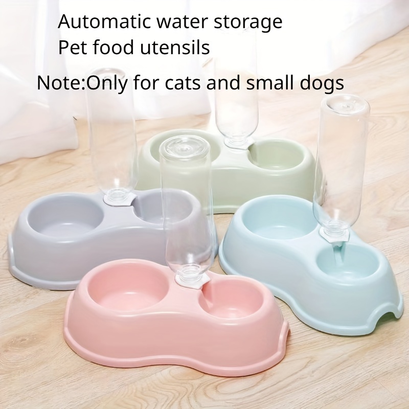 

Dual Pet Feeder For Cats & Dogs - Non-slip, Automatic Water Dispenser With Food Bowls - Battery-free Automatic Pet Feeder Dog Feeder And Water Dispenser