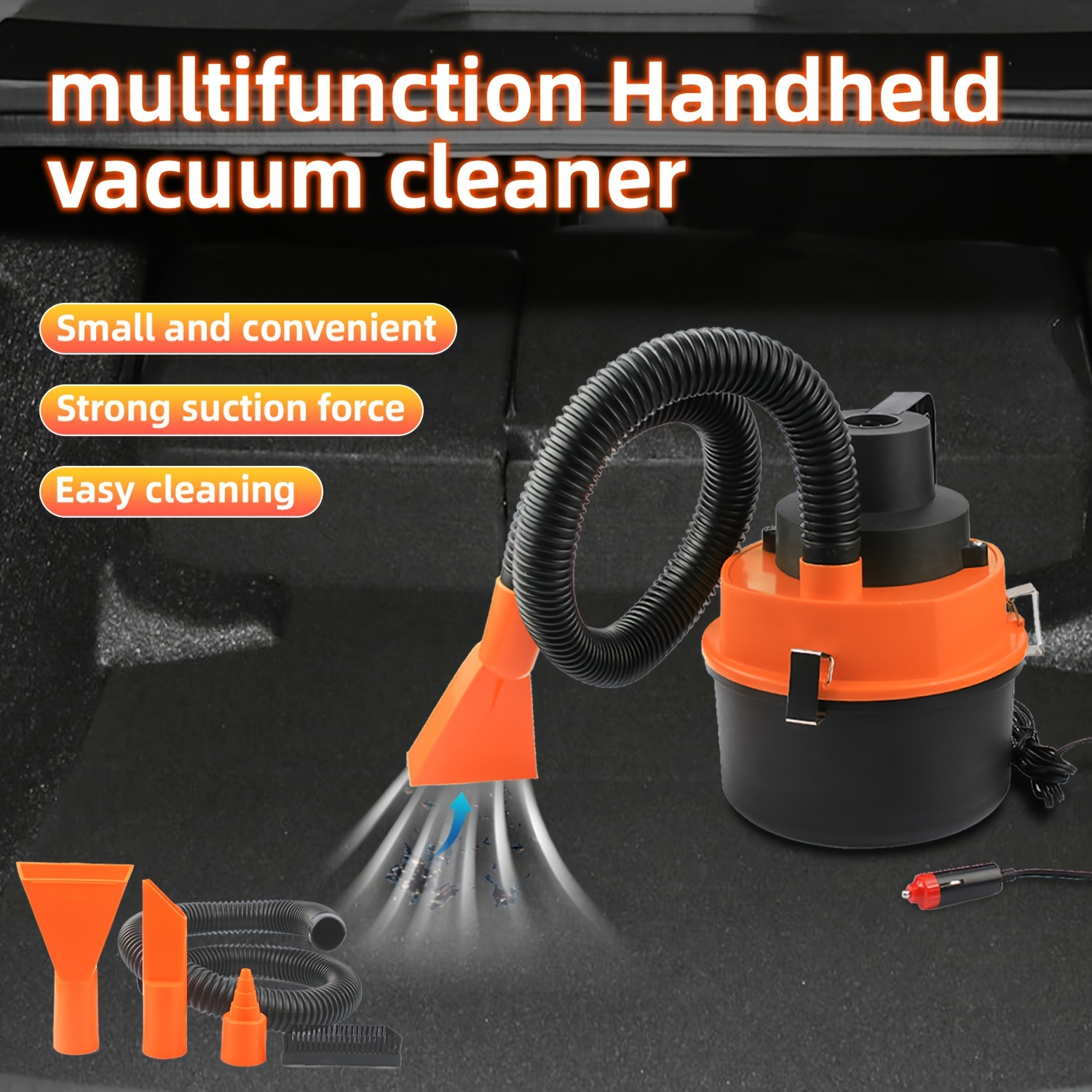 

Vehicle Mounted Suction And Blowing Bucket Vacuum Cleaner Car Portable Multi Tool Cylinder Style Large Capacity Vacuum Cleaner Automobile Interior Cleaning Tool