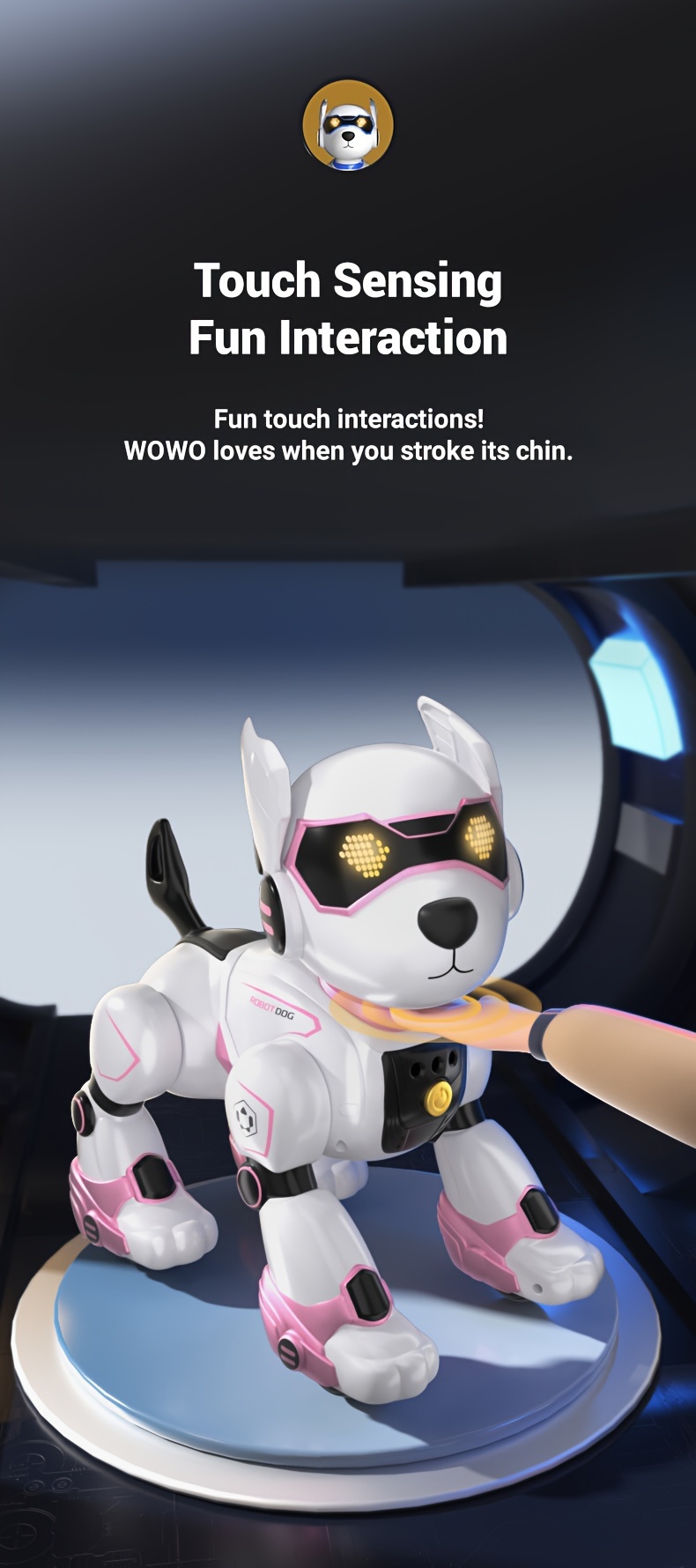 Remote Control Electric Intelligent Pet Dog Intelligent Robot Dog Toy Touch Walking Dancing Light Play Cute Christmas And Halloween Gifts