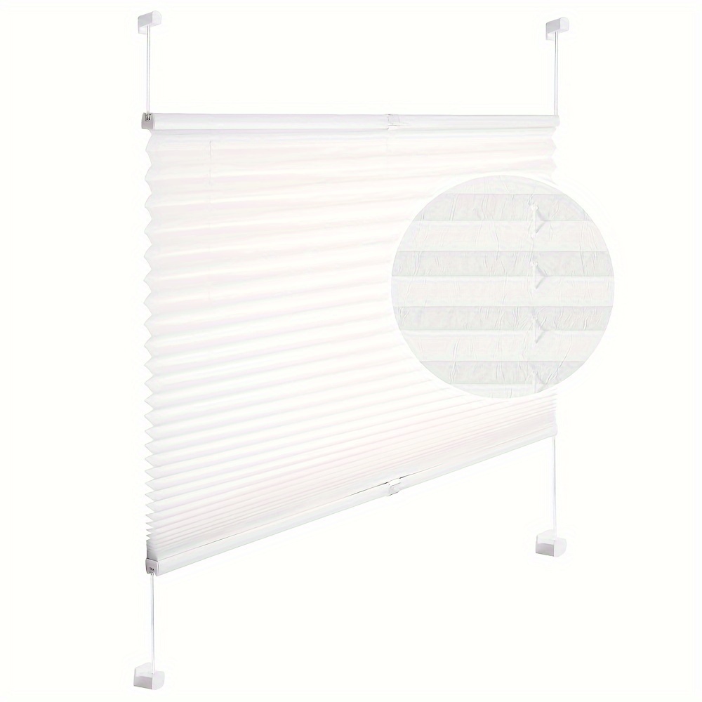 1pc pleated blinds no drilling required privacy and sun protection translucent roller blinds folding blinds for windows and doors
