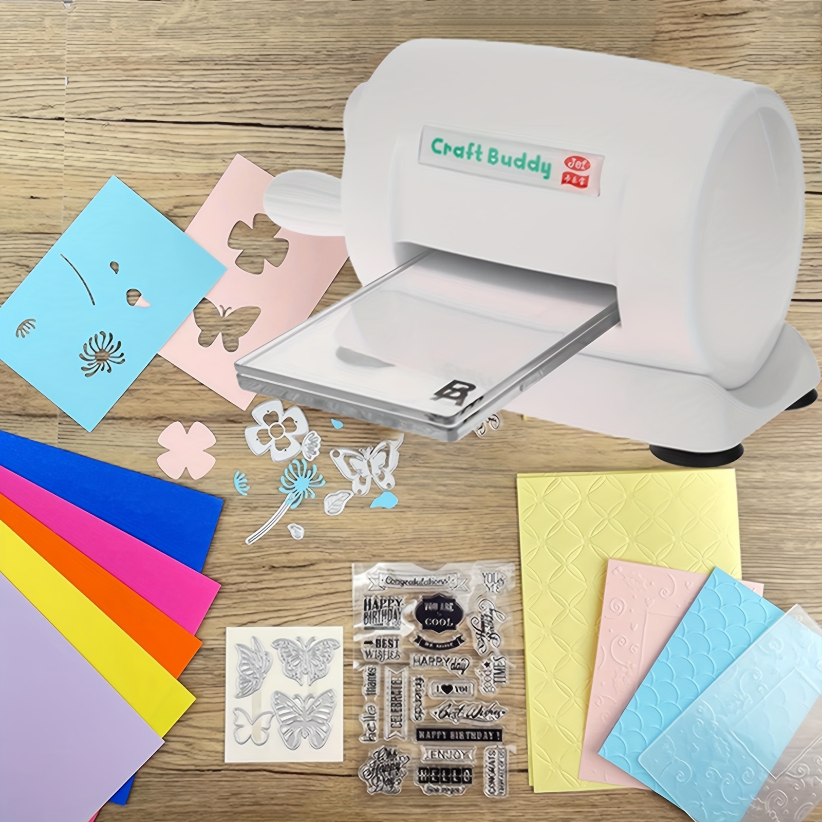 

Craft Buddy Manual Die Cut & Embossing Machine - 3.35" A7 Wide Opening, Diy Scrapbooking & Card Making Tool, Metal Construction, No Battery Needed, In 6 Colors