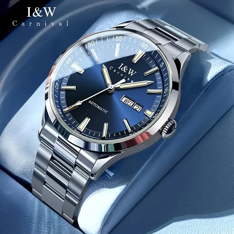 i w carnival luxury series high end automatic watch mens stainless steel synthetic sapphire   movement mechanical   without battery