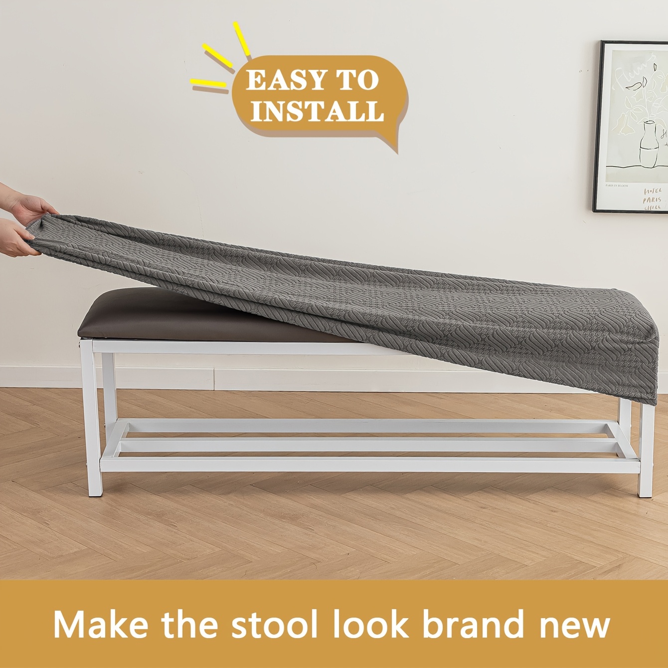 Cushion Cover For Long For Bench, Elastic Full Coverage For Bench Cushion Cover, Home For Long For Bench Cover