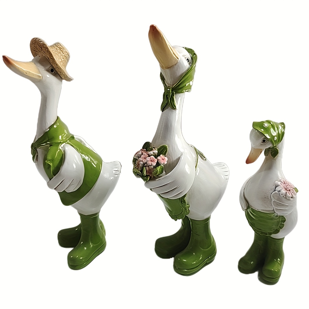 Enten Raumdekoration Aus Harz – Irish Pub Tischfigur – Für Innen & Außen – Geschenk Für Entenliebhaber – Größe Ca. 9x7x7 Cm