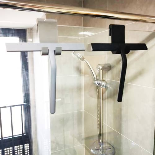 silicone shower squeegee with holder for bathroom glass cleaning multi scene window wiper for bedroom outdoor toilet kitchen