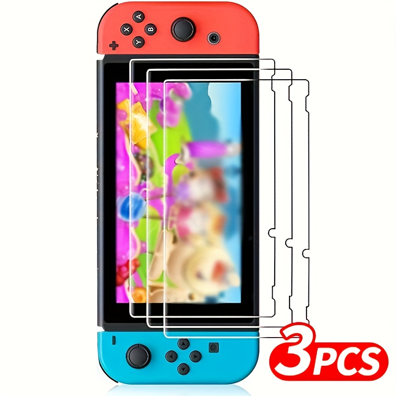 3 kaljenega stekla za zaščito zaslona za Switch 6,2-palčni, prozorno HD, odporno na praske, zaščita zaslona, enostavna namestitev